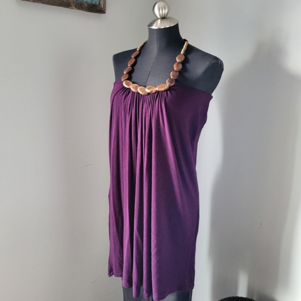 Lotus Halter Mini Summer Dress Sz S/M
